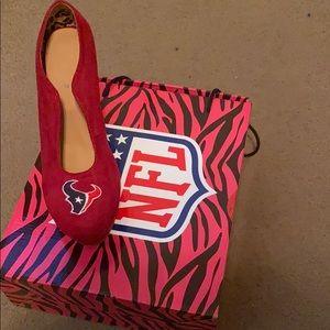 Houston Texan wedge logo shoes